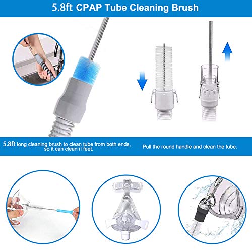 desin CPAP Tube Cleaning Brush - Flexible Stainless (6 Feet) Plus Handy Brush (10 Inches) fits Standard 22mm Diameter Tubing - Image 4