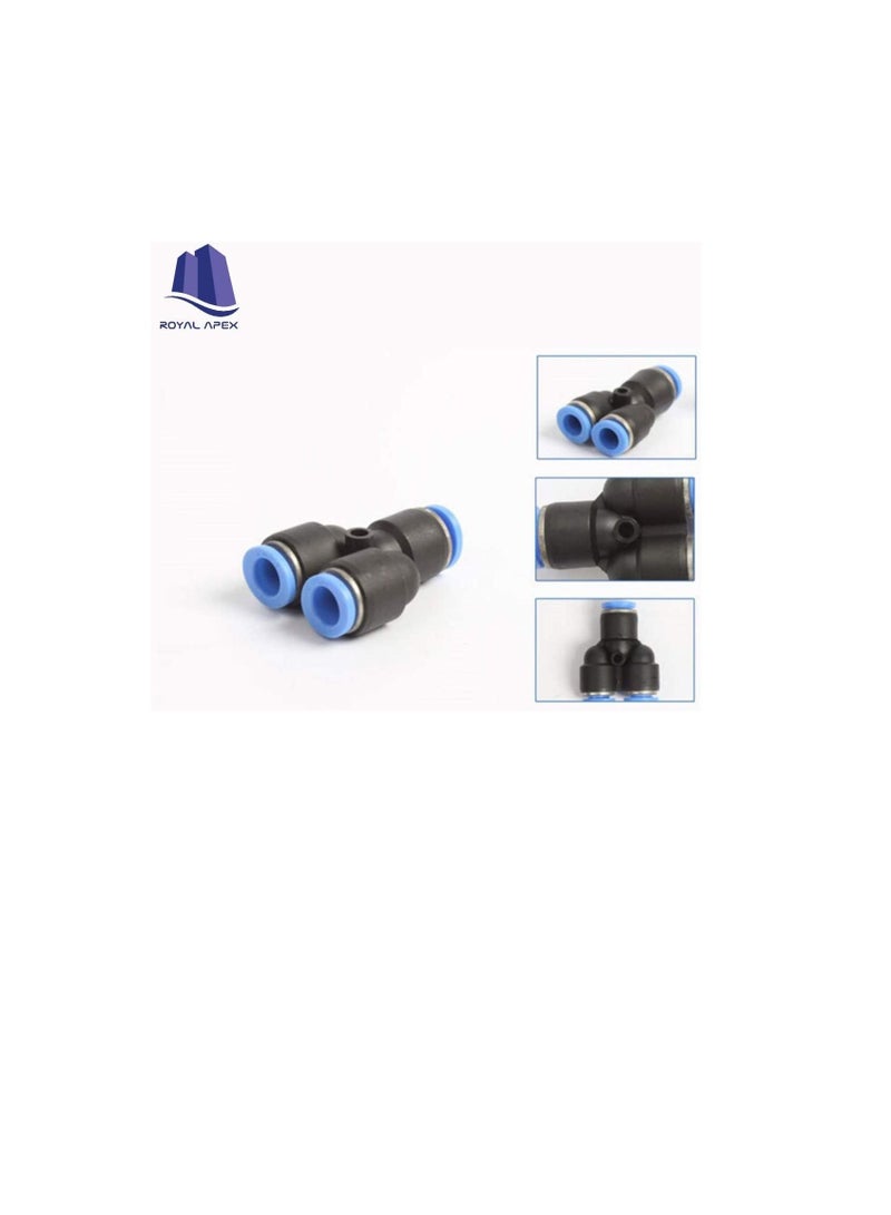 PU Pipe & Fittings Polyurethane | Pneumatic Pipe Push in to Connect Fittings (Y Connector Pack of 5, 6mm)  - Image 3