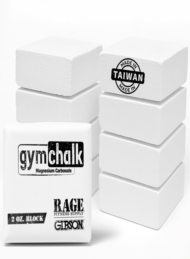 Gibson Gymnastic Chalk Block, Premium Taiwan Gymnastics Chalk Blocks, Pack of 8 Chalk Blocks, Powder Chalk for Gymnastics, Magnesium Carbonate, 1 Lb (8 Blocks x 2oz) - Image 1
