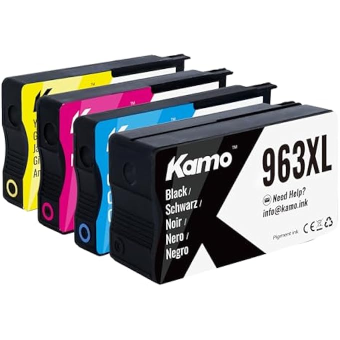 KAMO 963XL (PACK OF 4) MULTIPACK PRINTER CARTRIDGES COMPATIBLE WITH HP 963 XL - FOR OFFICEJET PRO 9010E, 9010, 9012E, 9012, 9015E, 9015, 9019E, 9022E - Image 1