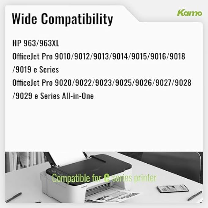 KAMO 963XL (PACK OF 4) MULTIPACK PRINTER CARTRIDGES COMPATIBLE WITH HP 963 XL - FOR OFFICEJET PRO 9010E, 9010, 9012E, 9012, 9015E, 9015, 9019E, 9022E - Image 2