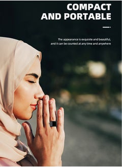 Equantu 22mm Zikr Ring Smart Ring with Vibration Reminder Tasbih Counter and Bluetooth Connection for Exclusive IQIBLA App and 5 Daily Prayer Reminders  - Image 5