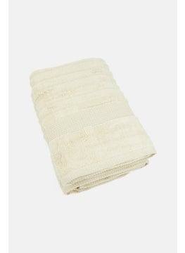 Catherine Malandrino 2 Piece Bath Towels 68 x 137 cm, Creamy Beige  - Image 3