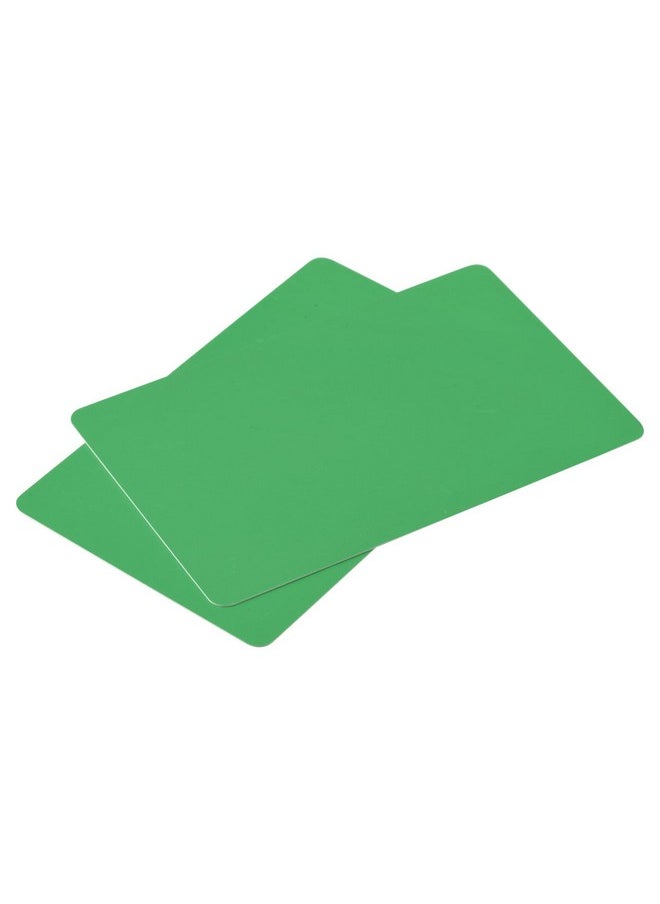 MECCANIXITY Blank Pvc Cards Green Plastic Card 14Mil For Id Badge Printer, Graphic Quality, Pack Of 50  - Image 1