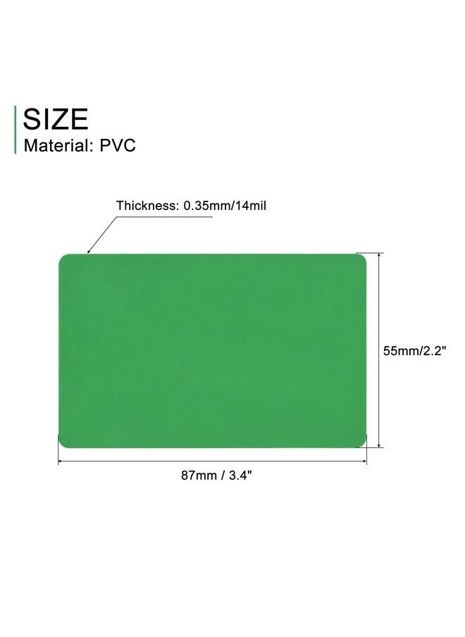 MECCANIXITY Blank Pvc Cards Green Plastic Card 14Mil For Id Badge Printer, Graphic Quality, Pack Of 50  - Image 3
