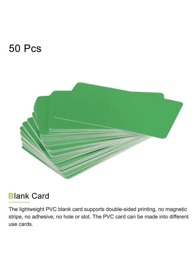 MECCANIXITY Blank Pvc Cards Green Plastic Card 14Mil For Id Badge Printer, Graphic Quality, Pack Of 50  - Image 2
