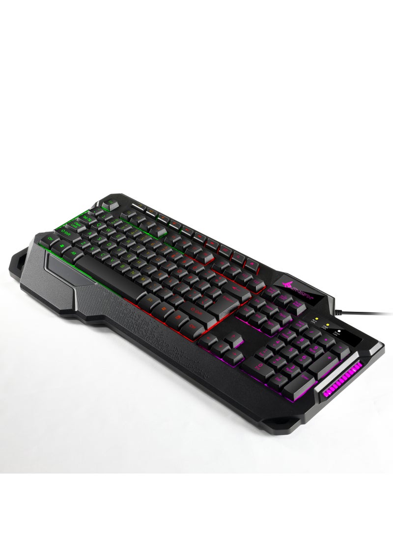 SHARX SHARX (JS4X1) 4-in-1 Combo: Gaming Keyboard (Backlight, EN/AR, 104 Keys), Gaming Mouse (RGB, 7200 DPI, 700FPS), Headset (RGB, 50mm Speakers, Noise Canceling Mic), RGB Mouse Pad (800x400mm).  - Image 4