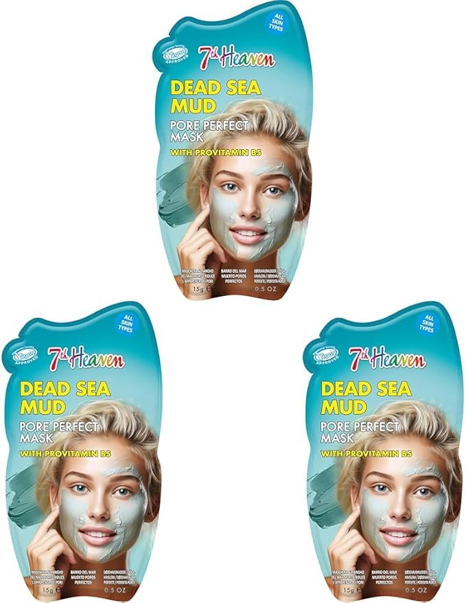 7th Heaven Dead Sea Mud Clay Face Mask with ProVitamin B5 Clay Mask to Reduce Pores and Mattify for Smoother Skin Genuine 7th Heaven Face Masks Skincare - Image 1