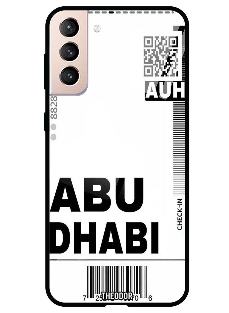 Theodor Protective Tempered Glass Case Cover Samsung Galaxy S21 PLUS  AUH boarding pass - Image 1