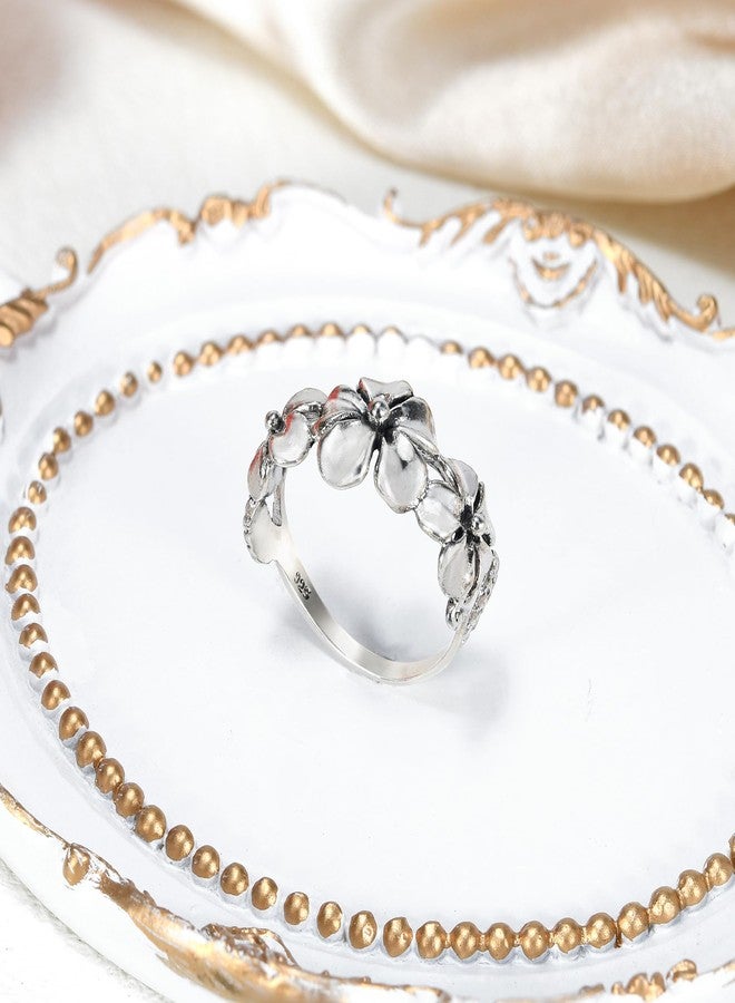 ايرافيدا خاتم من الفضة الإسترليني عيار 925 بتصميم هاواي ثلاثي الزهور (8) - Image 3