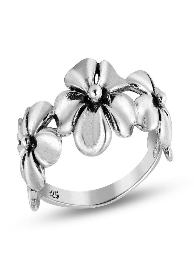 ايرافيدا خاتم من الفضة الإسترليني عيار 925 بتصميم هاواي ثلاثي الزهور (8) - Image 1