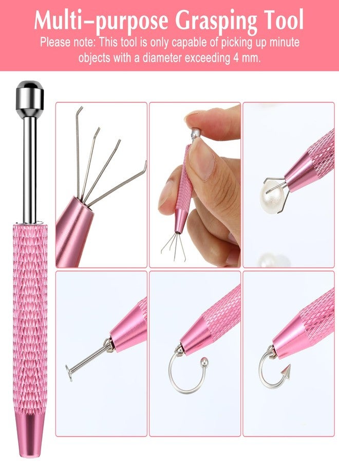 Telooco 6 Pcs Piercing Kit Piercing Ball Grabber Tool and 16G 18G Stainless Steel Piercing Taper Flat Back Earring Insertion Tool Body Piercing Changing Tool Kit for Ear Nose Lip Navel Eyebrow - Image 3
