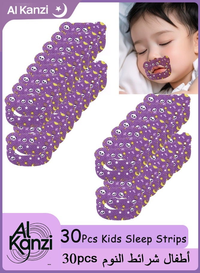 Al Kanzi 30Pcs Kids Sleep Strips - Gentle Mouth Tape for Anti-Snoring, Nose Breathing Improvement, and Better Night Sleep - Image 1