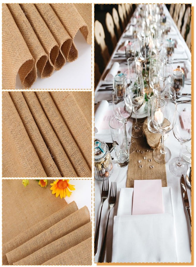 Limbeuuu 10 Pack Burlap Table Runners Rustic Table Runner Jute Farmhouse Fabric Party Centerpieces for Country Vintage Wedding Banquet Decoration, 12 x 71 Inch - Image 5