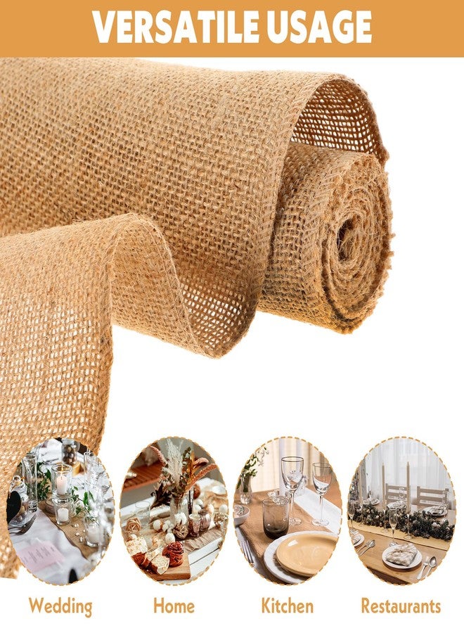 Limbeuuu 10 Pack Burlap Table Runners Rustic Table Runner Jute Farmhouse Fabric Party Centerpieces for Country Vintage Wedding Banquet Decoration, 12 x 71 Inch - Image 3
