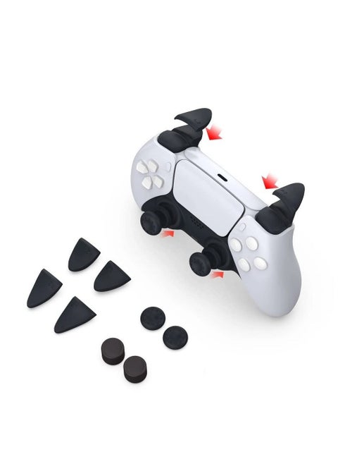 For PS5 Handle 8 In 1 Set For PS5 Console Gamepad Trigger Button Non-slip Rocker Cap For PS5 L2R2 Button Protective Cap