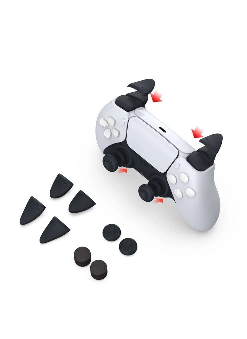 For PS5 Handle 8 In 1 Set For PS5 Console Gamepad Trigger Button Non-slip Rocker Cap For PS5 L2R2 Button Protective Cap  - Image 1