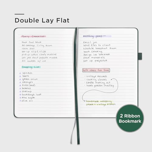 &And Per Se ⩓ Per Se Lined Journal Notebook, 160 Pages, A5 5.7 x 8 inches College Ruled Thick Paper Notebook Journals for Writing, Hardcover Notebooks for Women Men Office School (1 Pack, Green) - Image 3