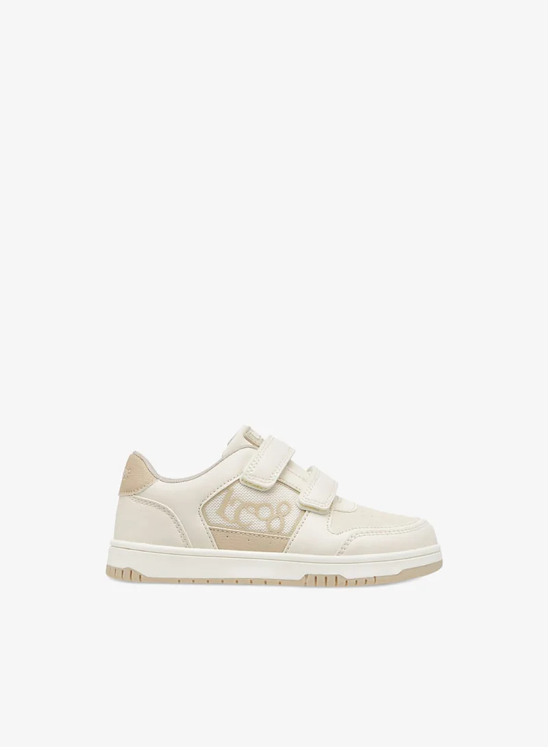 Lee Cooper Boy's Logo Applique Sneakers with Hook and Loop Closure