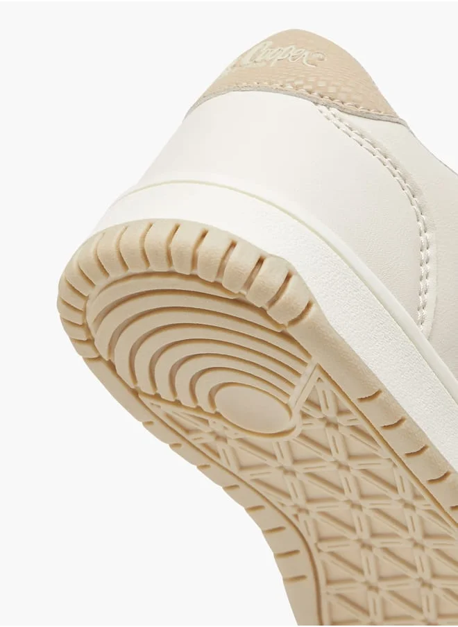 لي كوبر Boy's Logo Applique Sneakers with Hook and Loop Closure
