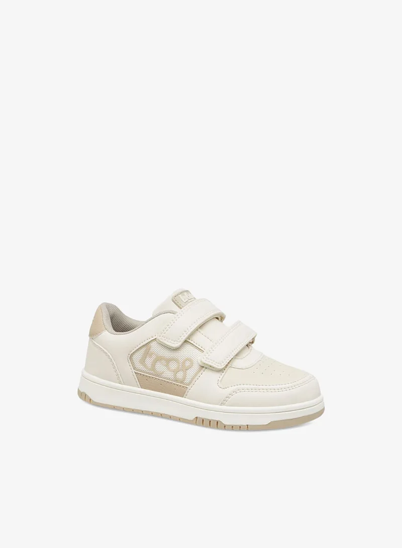 Lee Cooper Boy's Logo Applique Sneakers with Hook and Loop Closure