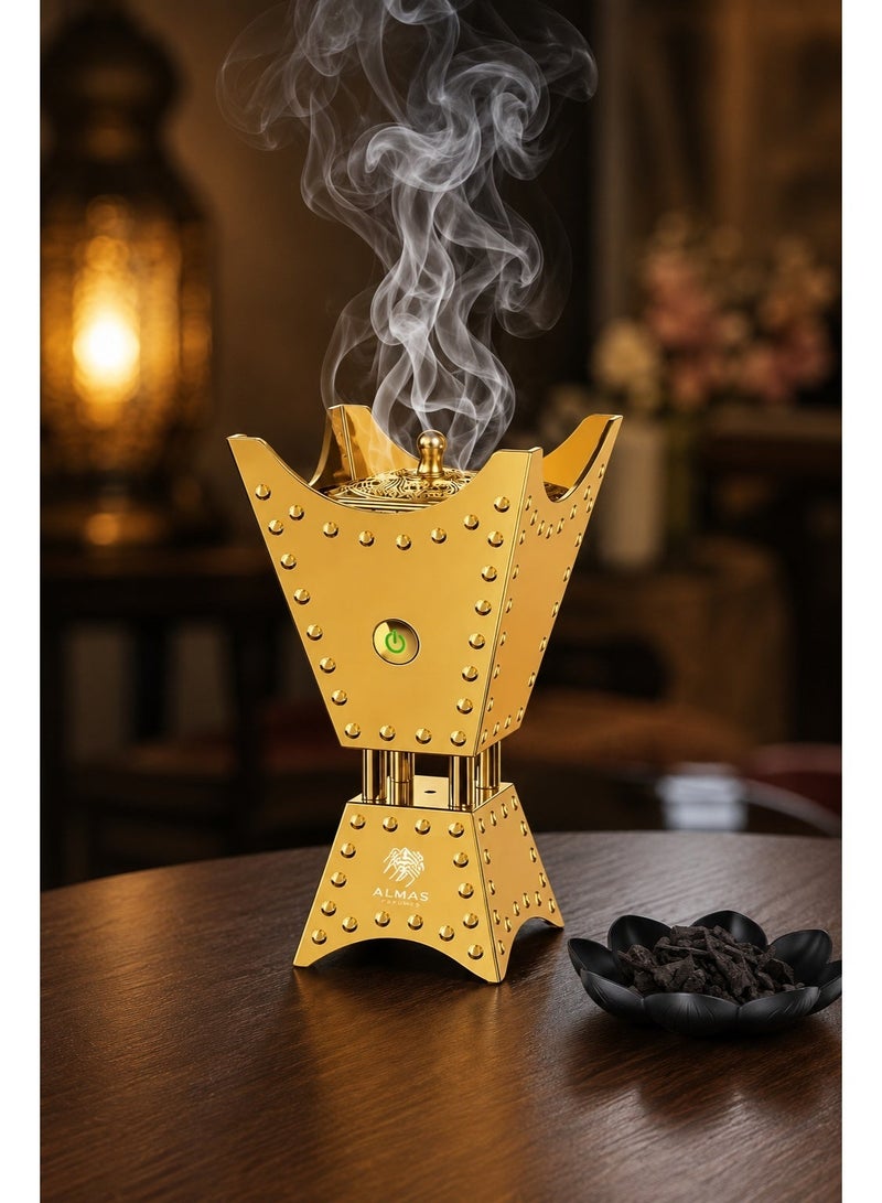ALMAS Bakhoor Kunooz Al Oud | 40G of Authentic Arabic Wood Chip Bakhoor Incense - Aroma Lasts All Day Long - Perfect for Prayer, Namaaz, Ceremony, Meditation - Image 5