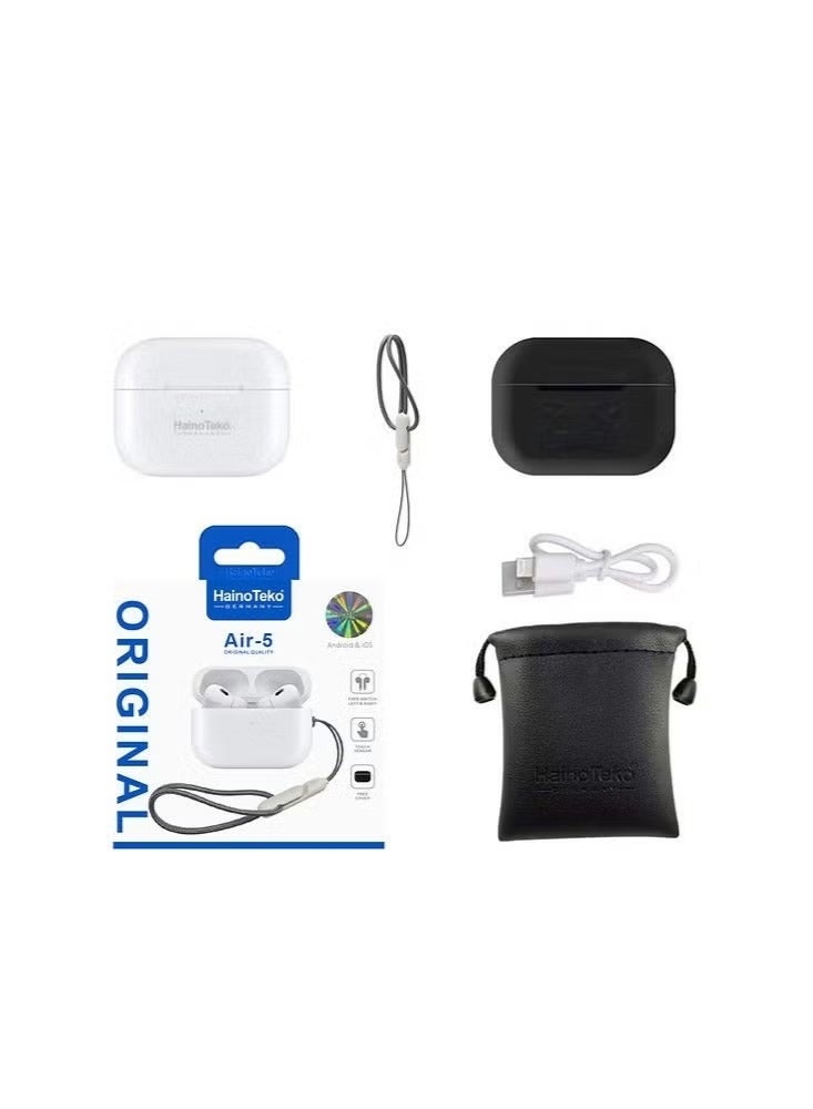 Haino Teko Air 5 Wireless Bluetooth Earphones – True Wireless In-Ear Headphones with High-Quality Sound, Long Battery Life, Noise Isolation, Touch Control & Charging Case | Lightweight Wireless Earbuds for Android Devices - Image 3