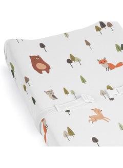 Sweet Jojo Designs Sweet Jojo Designs Woodland Animals Boy Girl Gender Neutral Unisex Baby Changing Pad Cover Sheet Infant Newborn Diaper Table Change Mat Cover Sage Green Beige Watercolor Forest Animal Brown Bear Fox  - Image 4