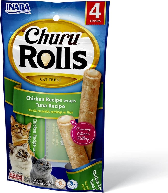 INABA Churu Chicken Recipe Wraps Tuna Recipe 40G/4 Sticks Per Pack
