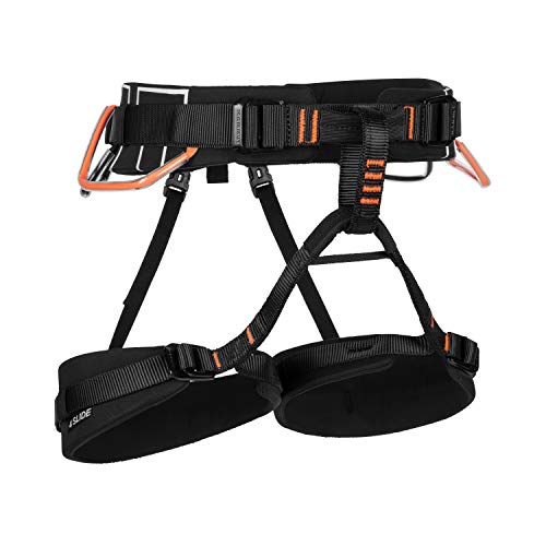 Mammut 4 Slide Climbing Harness Adjustable Rock Climbing Harness with 4 SlideBloc Buckles Wear Indicator Comfortable Cushioned Fit for Indoor Outdoor Climbing Black MXL - Image 1