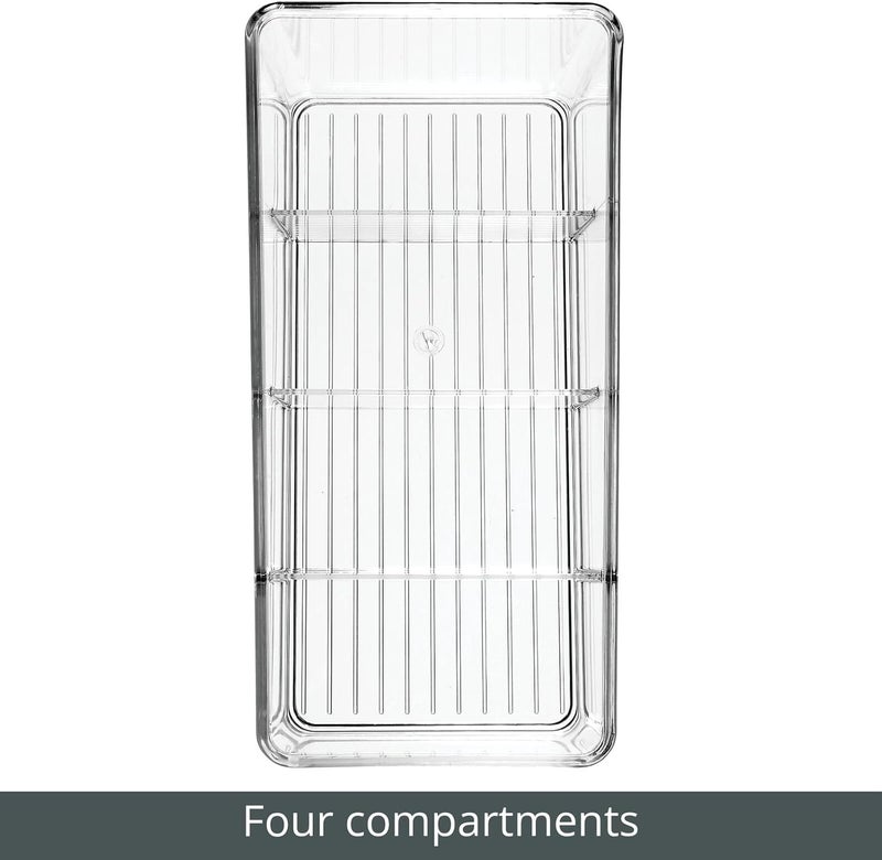 mDesign Large Plastic Food Packet Organizer Caddy for Fridge or Freezer- Storage for Kitchen, Pantry, Cabinet, Countertop - Spice Pouches, Dressing Mixes, Hot Chocolate, Rice, Taco Seasoning - Clear - Image 4