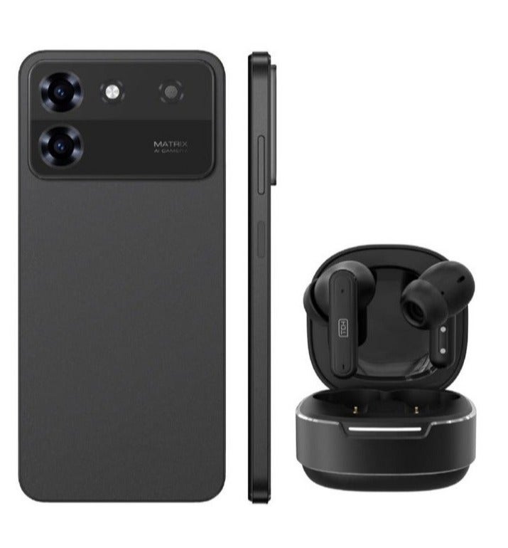 TCH One Pro Black Smartphone 6GB+6GB RAM 128GB (International Version)  + D6 Black Wireless Earbuds International Version - Image 1