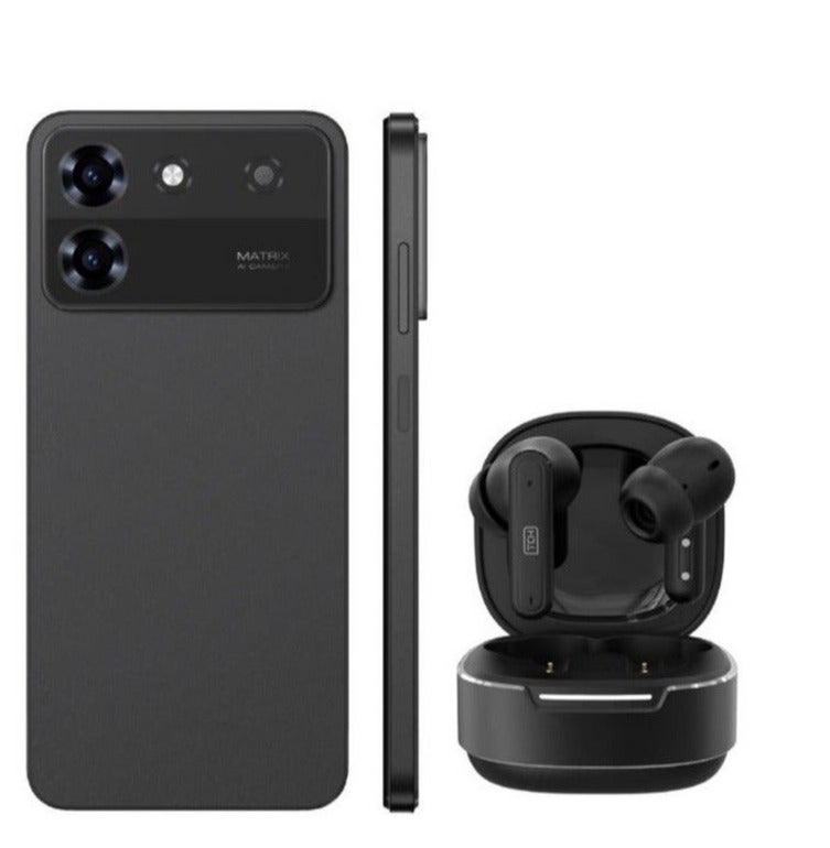 TCH One Pro Black Smartphone 6GB+6GB RAM 128GB (International Version)  + D6 Black Wireless Earbuds International Version - Image 1