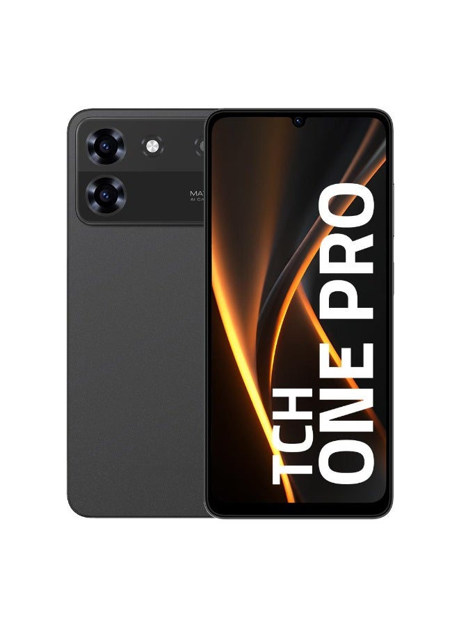 TCH One Pro Black Smartphone 6GB+6GB RAM 128GB (International Version)  + D6 Black Wireless Earbuds International Version - Image 2