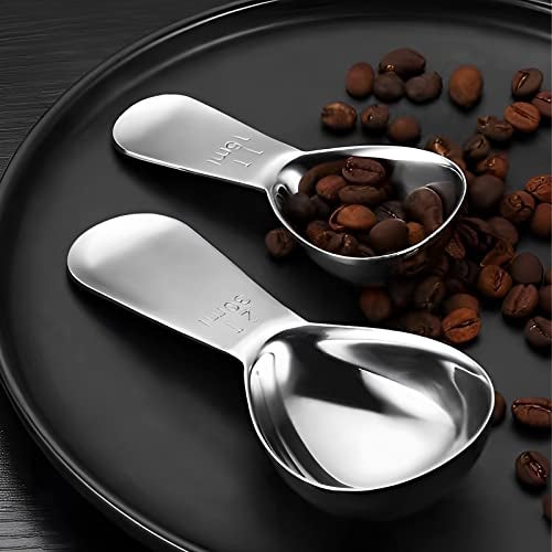 ITXIYC Coffee Scoop 18/8 Stainless Steel Measuring 2 Tablespoon Reusable Measure Spoon Good Size For Coffee Bean Canister Easy To Storage(2 Tbls Scoop Silver 1PC) - Image 2