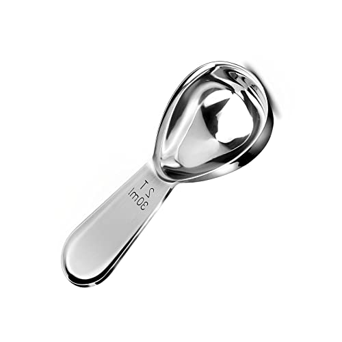 ITXIYC Coffee Scoop 18/8 Stainless Steel Measuring 2 Tablespoon Reusable Measure Spoon Good Size For Coffee Bean Canister Easy To Storage(2 Tbls Scoop Silver 1PC) - Image 1