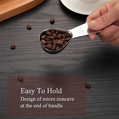 ITXIYC Coffee Scoop 18/8 Stainless Steel Measuring 2 Tablespoon Reusable Measure Spoon Good Size For Coffee Bean Canister Easy To Storage(2 Tbls Scoop Silver 1PC) - Image 4