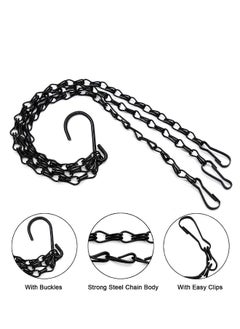 Generic Hanging Basket Chains, 16 Inches 3 Leads Hanging Chains Flower Pot Hanger Replacement Plant Hangers for Bird Feeders, Planters and Lanterns,4 Pcs  - Image 4