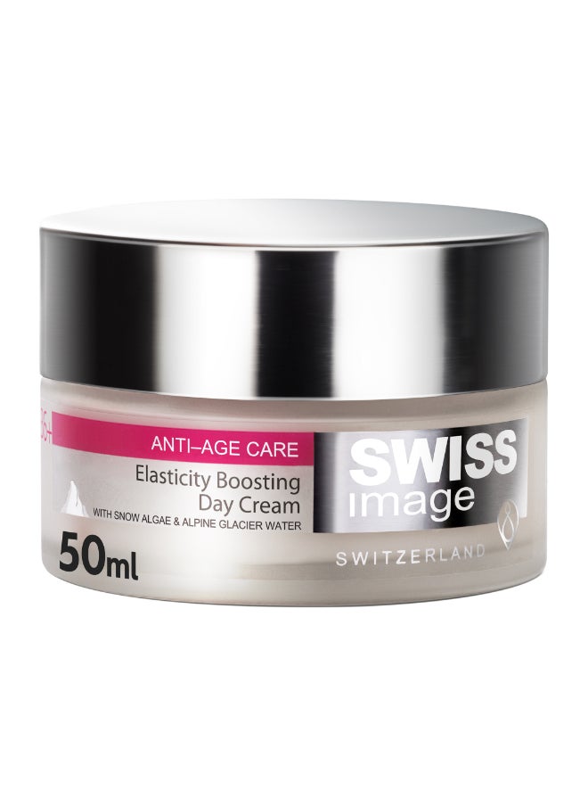 SWISS image Anti-Age Care Elasticity Boosting Day Cream for Face, Collagen Boosting Cream for Women, Reduces Appearance of fine Lines And Wrinkles, Moisturizes Skin, Suitable for All Skin Types, 50ml  - Image 1