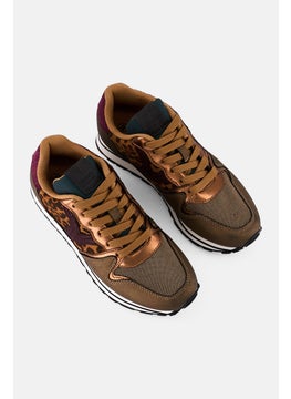 Victoria Women Animal Print Lace Up Casual Shoes, Brown  - Image 4