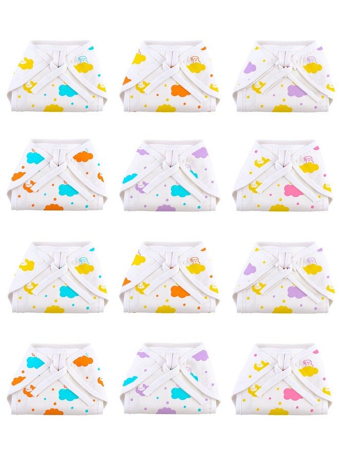 Superbottoms سوبر بوتومز باسيك لانغوت | أساسيات للأطفال حديثي الولادة | 100% قطن نقي مزدوج الطبقات | حفاضات ناعمة وقابلة للتنفس للبنات والأولاد | تناسب الحجم المتوسط إلى الكبير | حتى 5 كجم (0-9 أشهر) 12 قطعة - Image 1