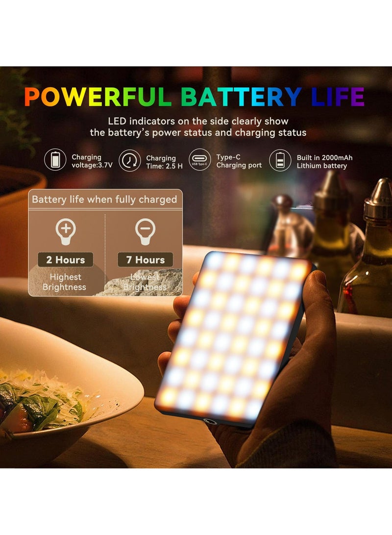 Excefore RGB Video Lights, Selfie Light, LED Camera Light 360° Full Color Portable Photography Lighting, 3 Color Temperatures, 24 Special Effects Modes for Selfie, for Phone, Laptop  - Image 4