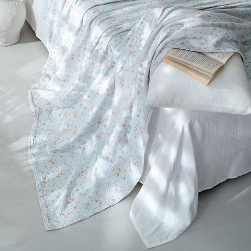 Spread Spain Indian Tropical Dohar – Lightweight Linen-Cotton Summer Blanket for All Seasons|Breathable & Soft AC Comforter for Warm Weather|Machine Washable | Single Dohar 1.52 Mtr x 2.28 Mtr- 004 - Image 4
