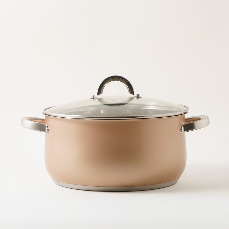 Alberto 7pcs stainless steel cookware set, gold - Image 3