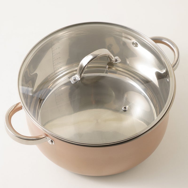 Alberto 7pcs stainless steel cookware set, gold - Image 5