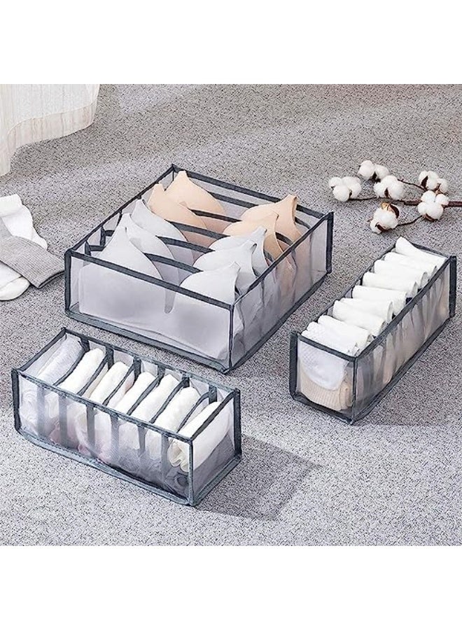 Underwear Drawer Organiser Clothes,Clothes Organizer,Cabinet Storage Box,Closet Fabric Organizer Foldable Dividers Storage Drawer Storage Box for Underwear,Bras,Socks,Neck Ties 3 Set - Image 5