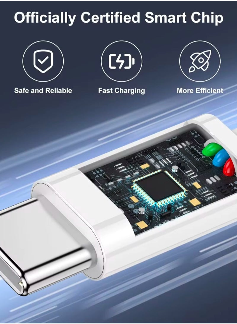 جيميناي - كيبل شاحن تايب سي مقاوم للقطع  يدعم الشحن السريع  1 متر من usb-c الى usb-c بسرعة 60w متوافقة مع ايفون 15وايفون 16 وهواوي وسامسونج وجميع اجهزة دات مدخل تايب سي - Image 1