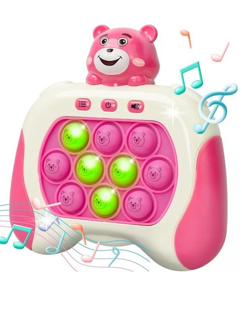 Marlo & Buzz Quick Push Game Toy With Popit Game Controller, Pop Fidget Animal With Led Electronic Popper - Improve Kids Reaction Speed And Reflexes, Fast Bubble Light Toy, Pocket Games