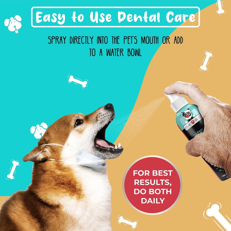 Pets Are Kids Too Pets Are Kids Too Premium Pet Dental Spray - 8oz Mint Dog Breath Freshener Cat Dental Care Dog Dental Mouthwash Dog Spray Dog Teeth Cleaning Fights Tartar Plaque Gum Disease Dog Breath Water Additive - Image 5