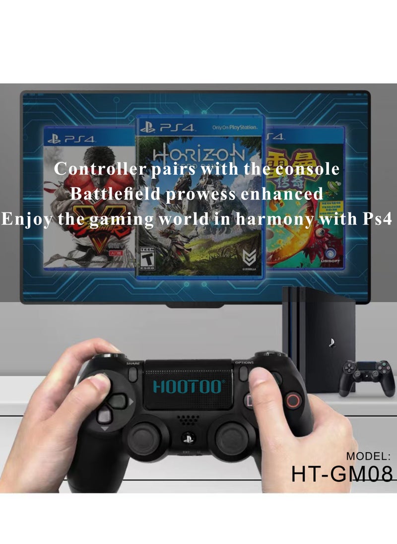 HooToo Sony PlayStation 4 wireless controller from Hootoo. PS4 controller with built-in battery, PlayStation 4 controller with built-in microphone, PlayStation 4 controller with headphone jack, analog sticks, and precision triggers. Powerful PlayStation 4 controller that can be paired with your phone via Bluetooth. Original PlayStation 4 controller from Hootoo.  - Image 4